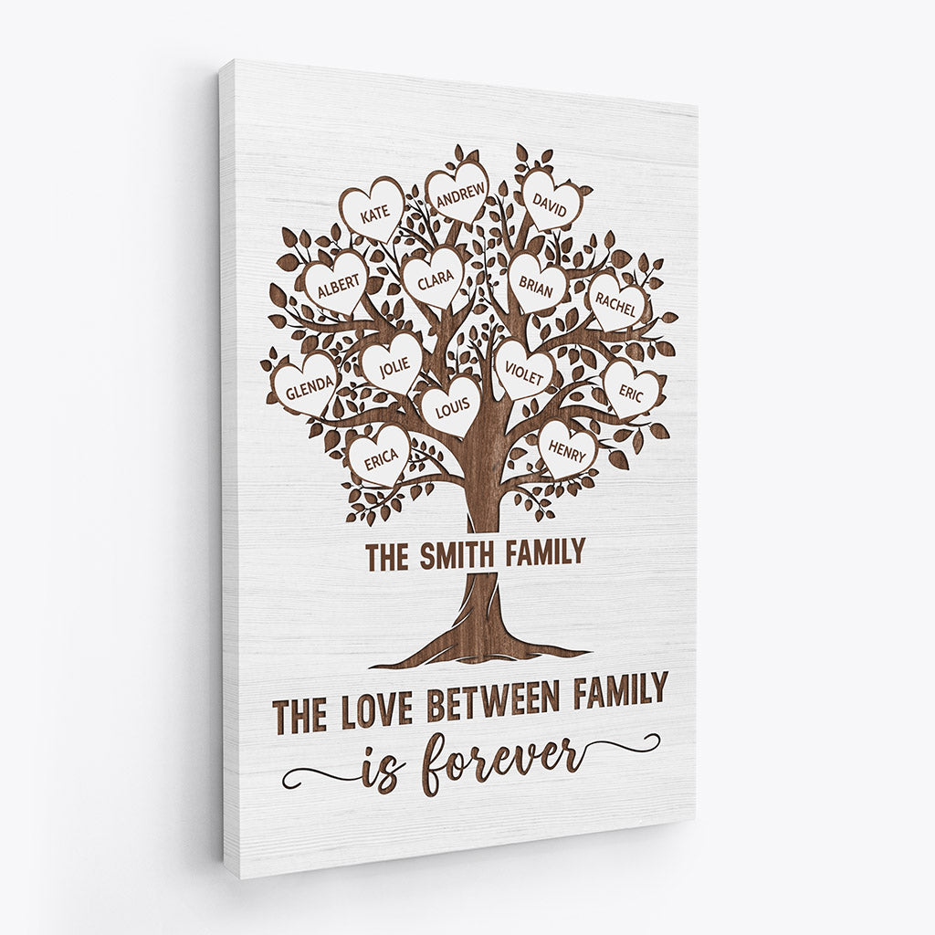 The Love Between Family Is Forever - Personalised Canvas / Poster for Family