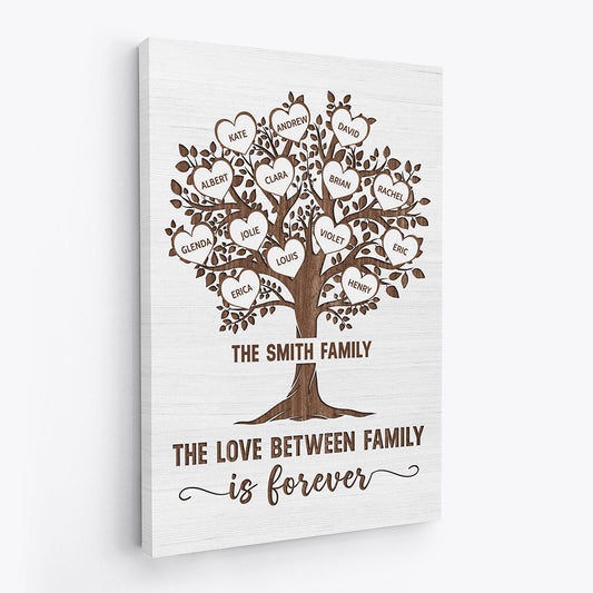 Personalised The Love Between Family Is Forever Canvas - Personal Chic