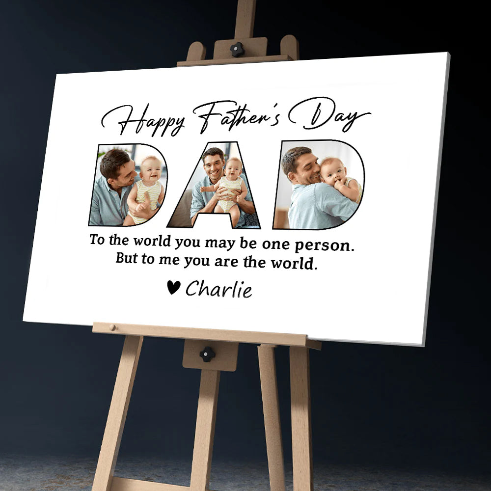 Happy Father's Day - Personalized Photo Poster / Canvas