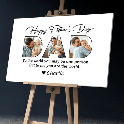 Happy Father's Day - Personalized Photo Poster / Canvas