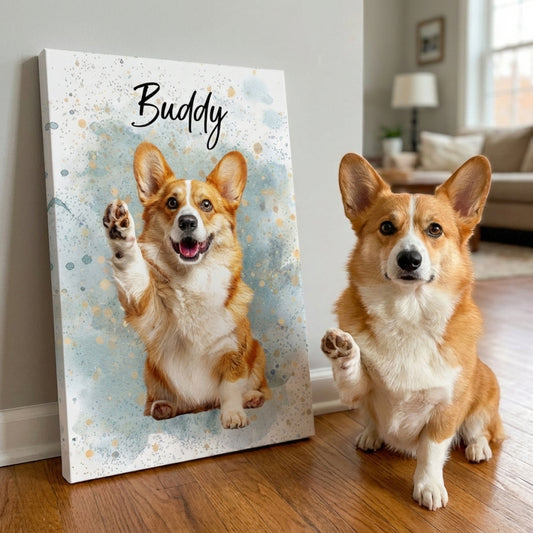 Personalized Customized Pet Photo Canvas / Poster - Custom Gift For Pet Lovers