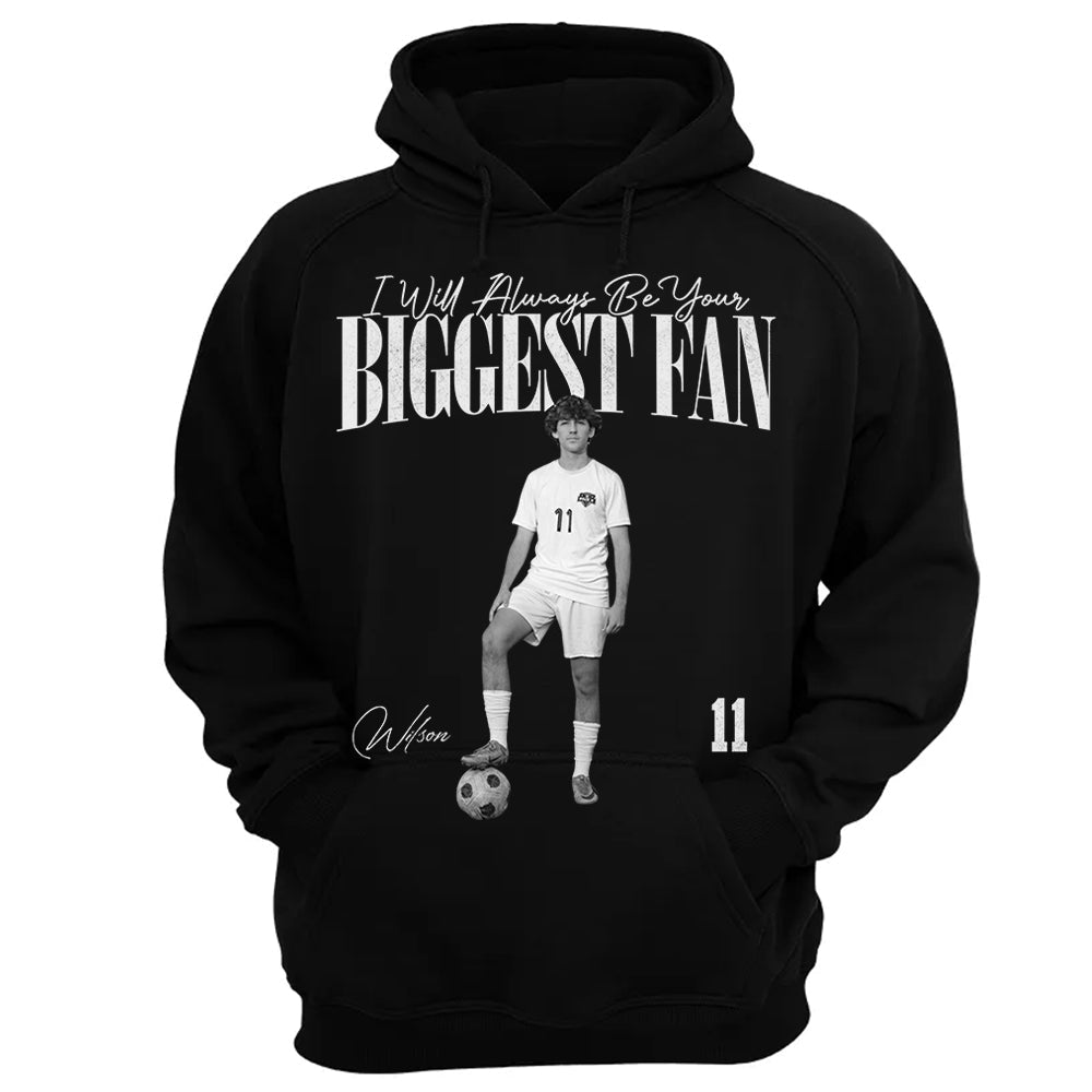 Custom soccer player shirt featuring retro bootleg design and photo for dedicated sports fans image 8