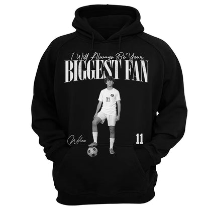 Custom soccer player shirt featuring retro bootleg design and photo for dedicated sports fans image 8