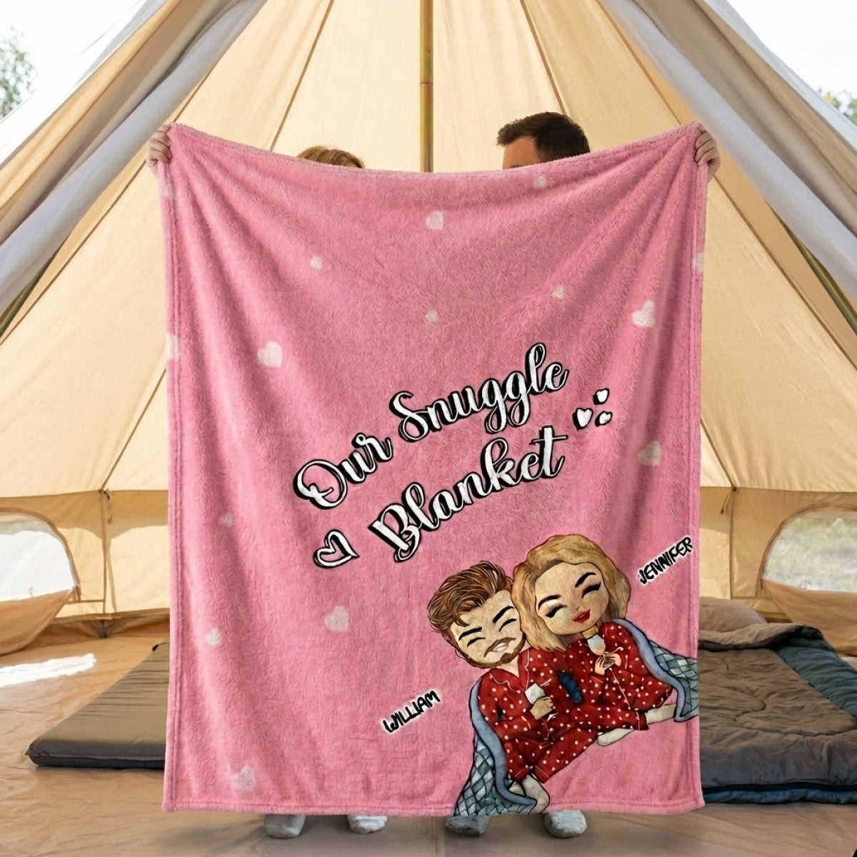 Personalized 'Our Snuggle Blanket' for Couples - Custom Anniversary Gift