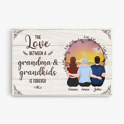 Personalized 'The Love Between a Mother & Children Is Forever' Canvas Gift