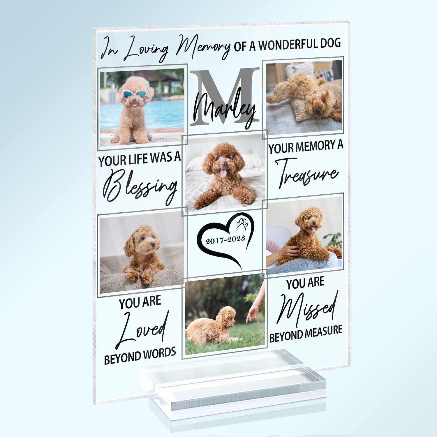 Plaque gift-ready design for Dog Lovers