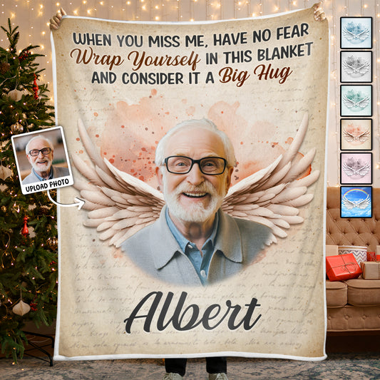 Custom Photo When You Miss Me - Customized Personalized Blanket