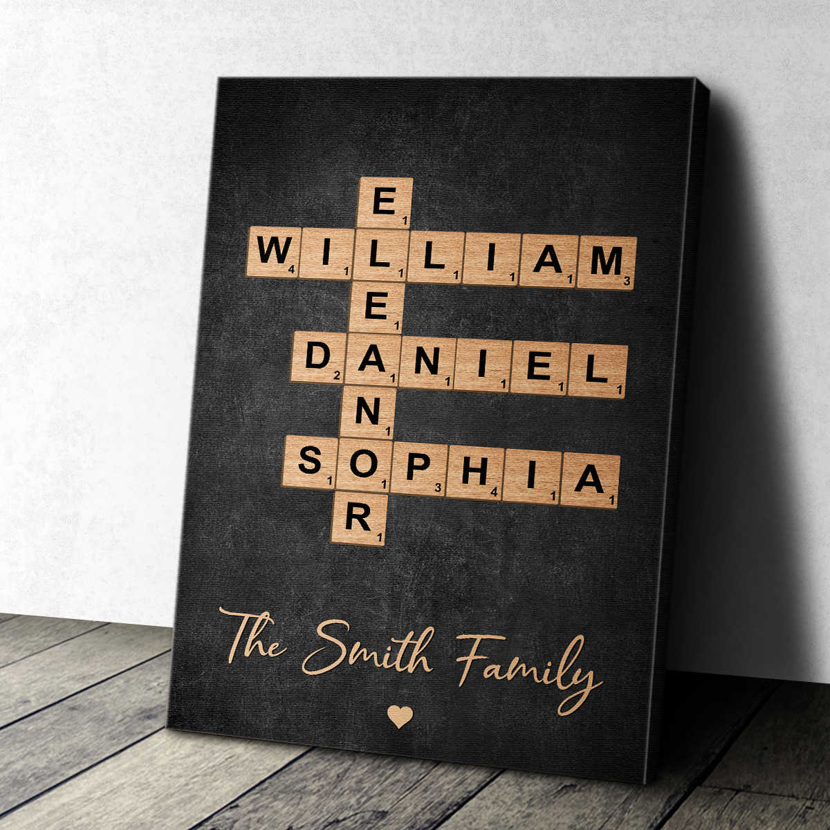 Our Family Story - Personalized Customized Crossword Canvas / Poster