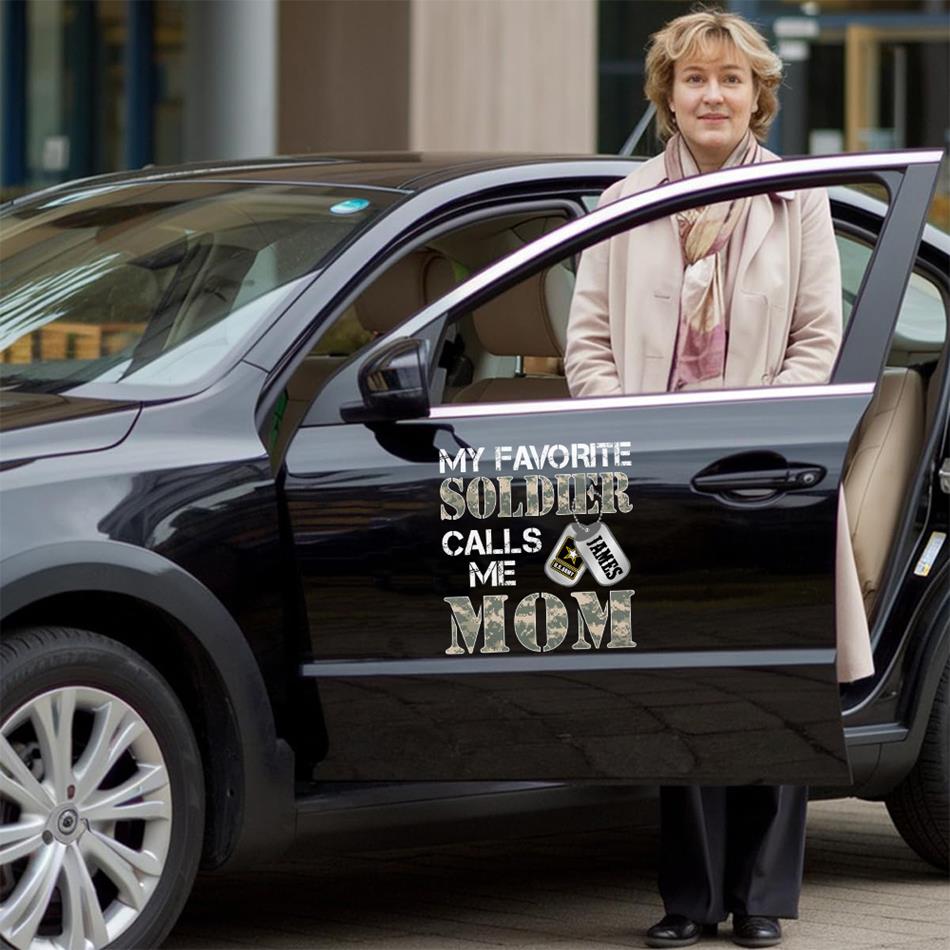 My Favorite Soldier Calls Me Mom Dad Grandma... Custom Car Decal For Military Family Mom Dad Proud Car Sticker H2511 Trna