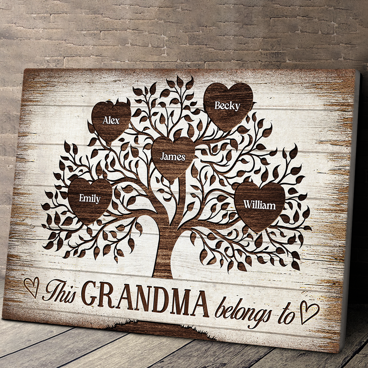 Personalized This Belongs To Family Canvas / Poster - Custom Gift For Family