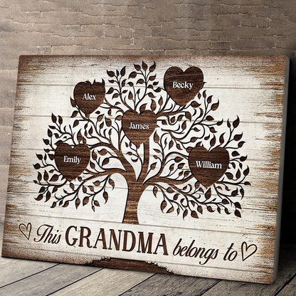 Personalized This Belongs To Family Canvas / Poster - Custom Gift For Family