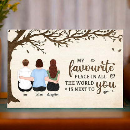 Personalized Family Canvas Art: 'My Favorite Place Is Next To You' Gift