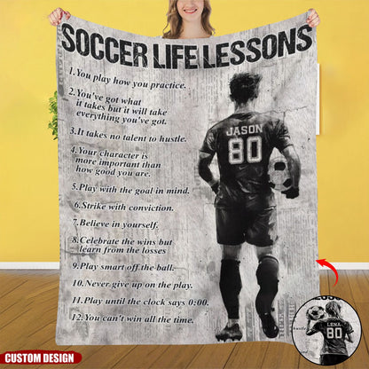 Personalized Motivational Soccer Blanket - Gift For Soccer Lovers