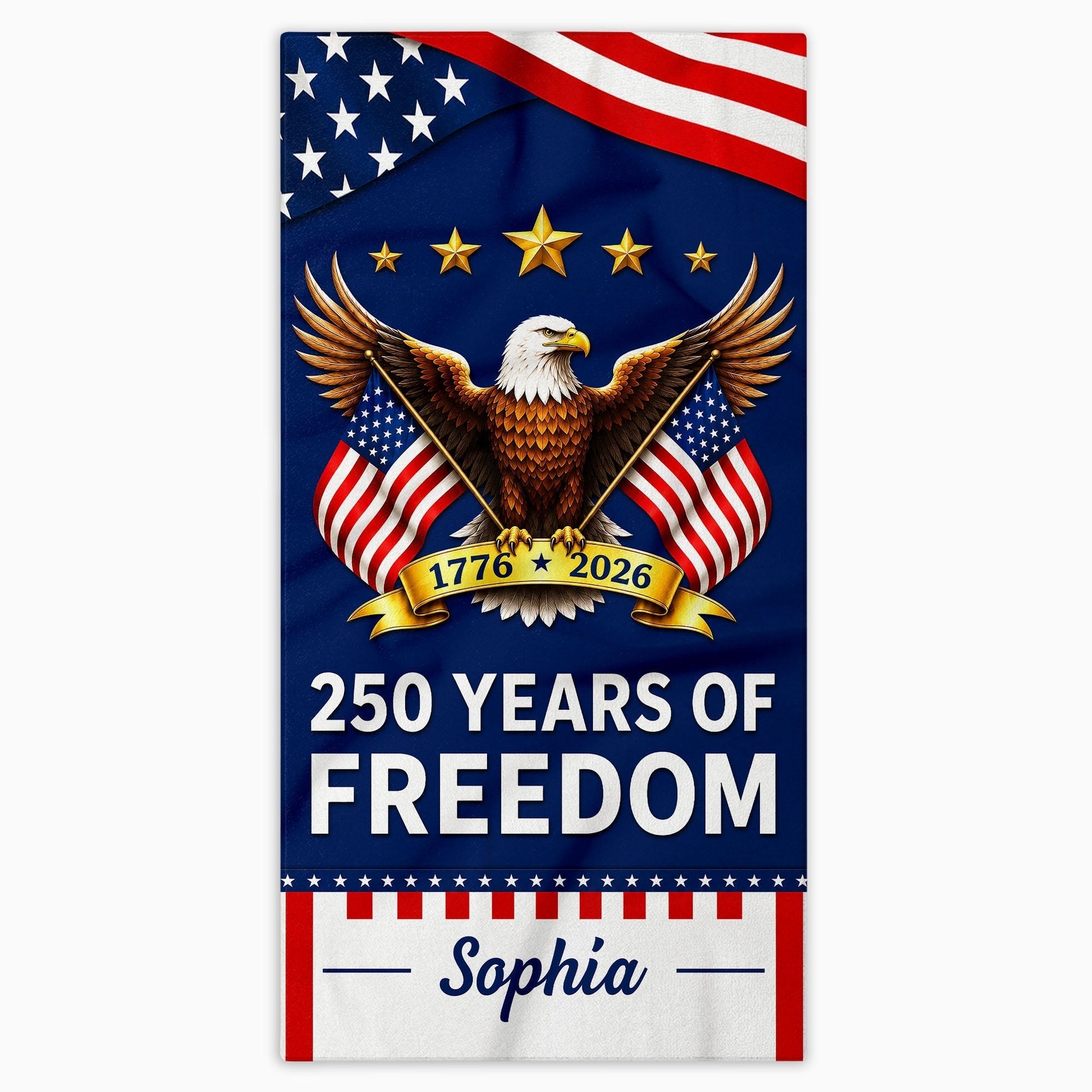 Personalized 250 Years Of Freedom Towel for Military / Veteran image 8
