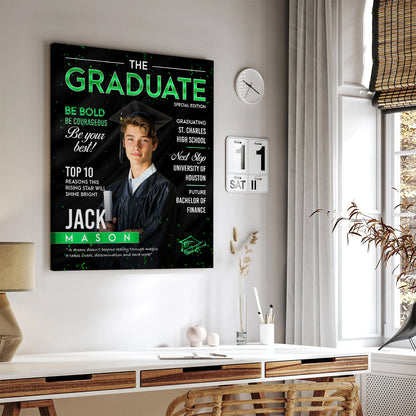 Graduation Magazine Cover - Personalized Canvas / Poster