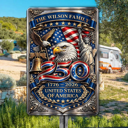 250th Anniversary Personalized Metal Sign - Custom Home Decor