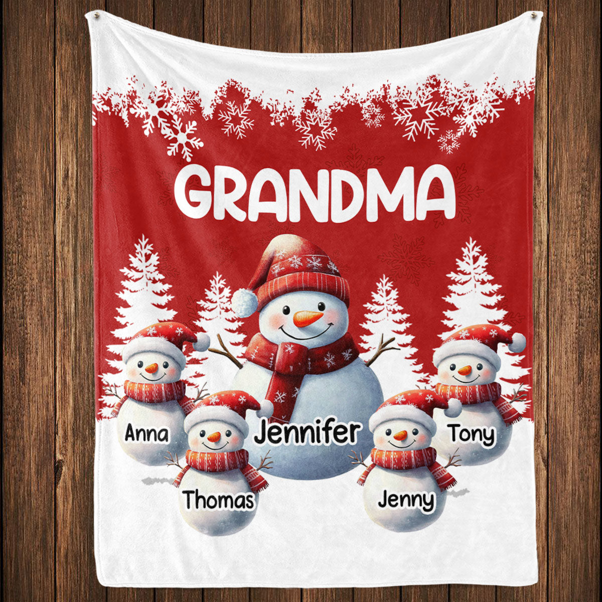 My Fav People Call Me - Personalized Custom Snowman Family Blanket