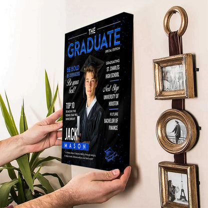 Graduation Magazine Cover - Personalized Canvas / Poster