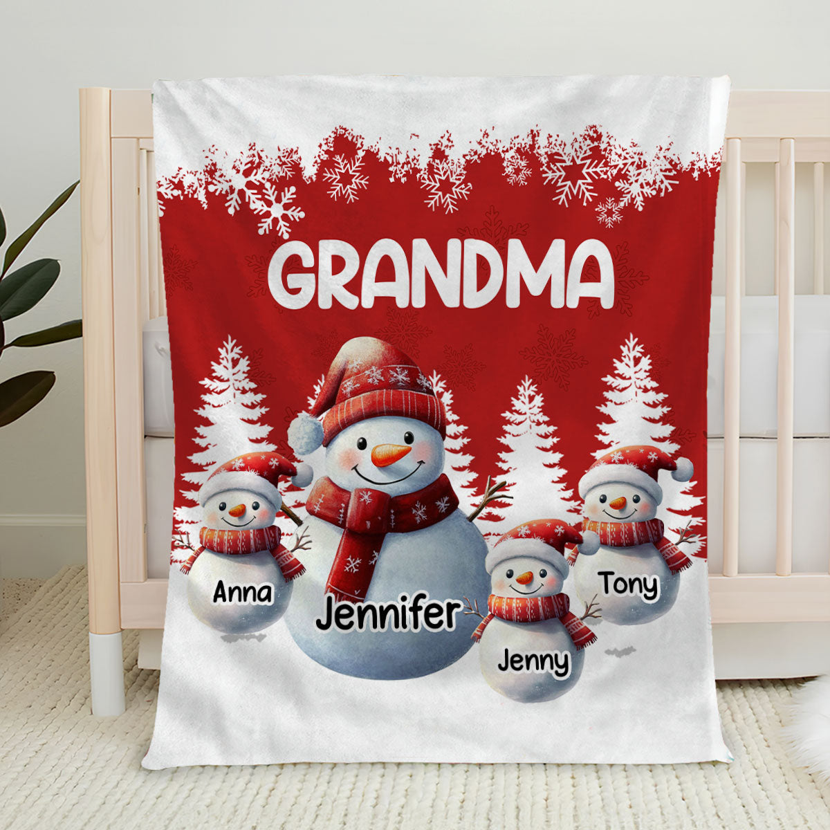 My Fav People Call Me - Personalized Custom Snowman Family Blanket