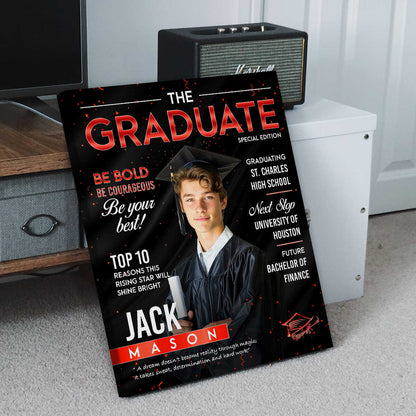Graduation Magazine Cover - Personalized Canvas / Poster