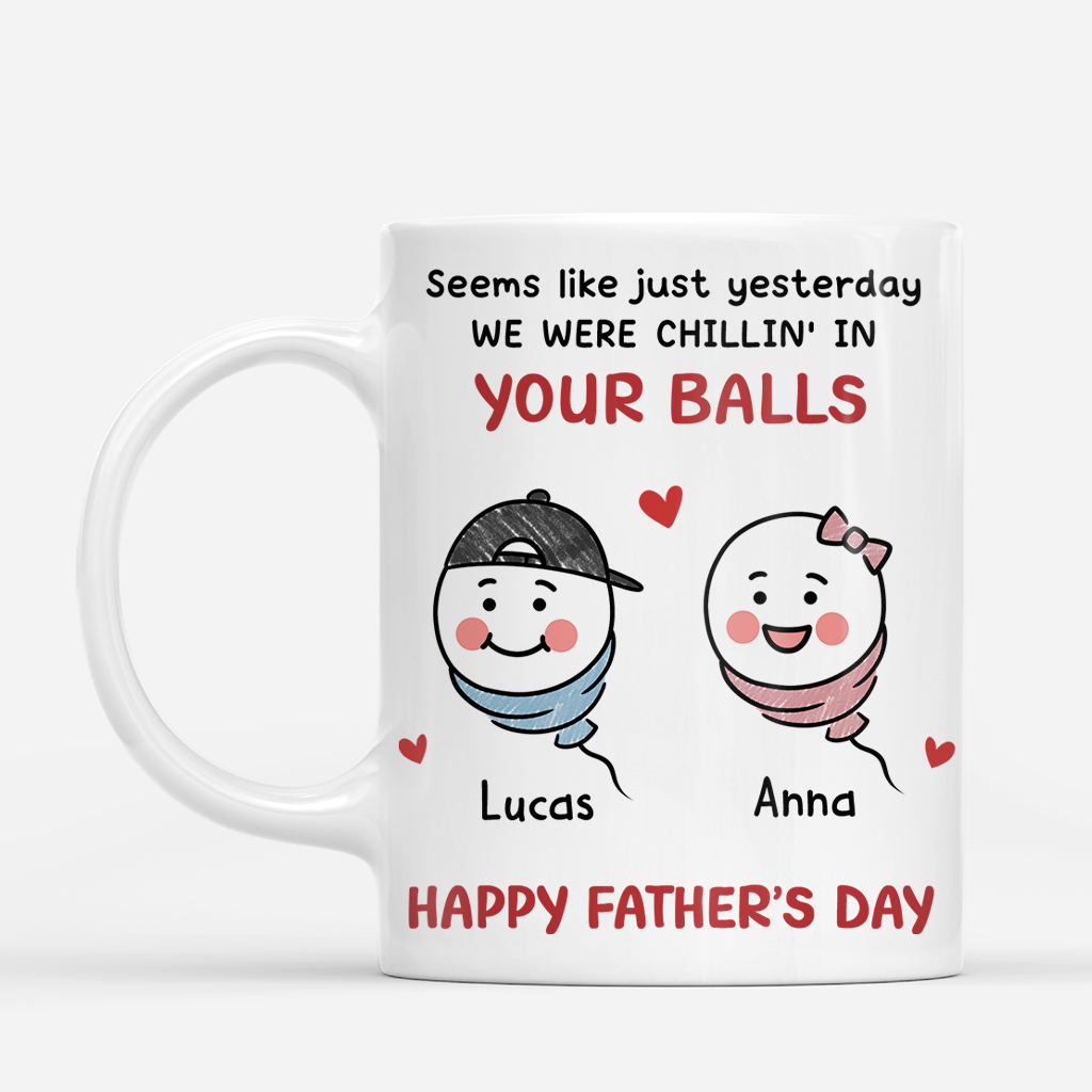 Personalized Chillin In Your Balls Mug personalization view for Dad