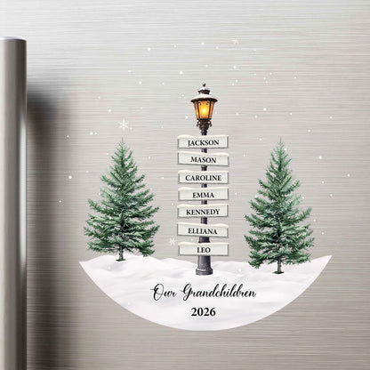 Custom Street Sign Sticker - Personalized Family Names Keepsake Gift
