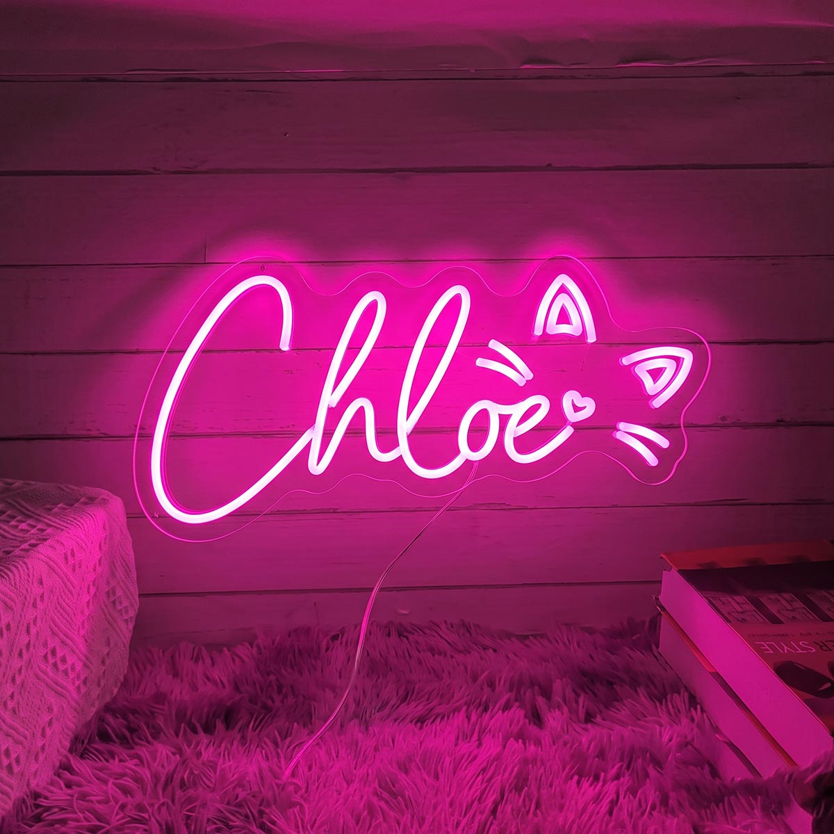 Personalised LED Neon Sign - Custom Name & Pet Logo Light for Wall Decor