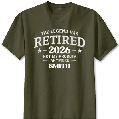 The Legend Has Retired Personalized Shirt - Custom Retirement Gift for Coworker & Dad