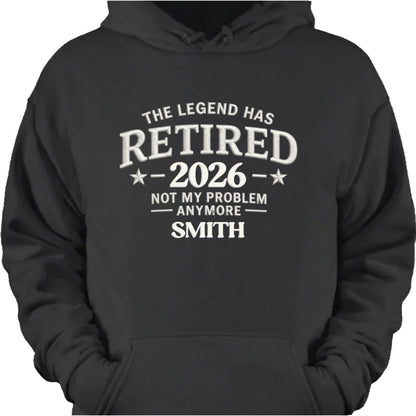 The Legend Has Retired Personalized Shirt - Custom Retirement Gift for Coworker & Dad