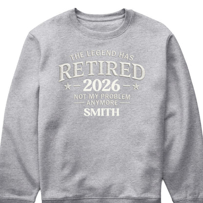 The Legend Has Retired Personalized Shirt - Custom Retirement Gift for Coworker & Dad