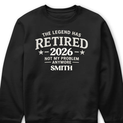 The Legend Has Retired Personalized Shirt - Custom Retirement Gift for Coworker & Dad