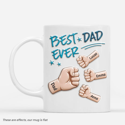 Personalized Best Dad Ever Mug for Dad with personalized design details for meaningful gifting