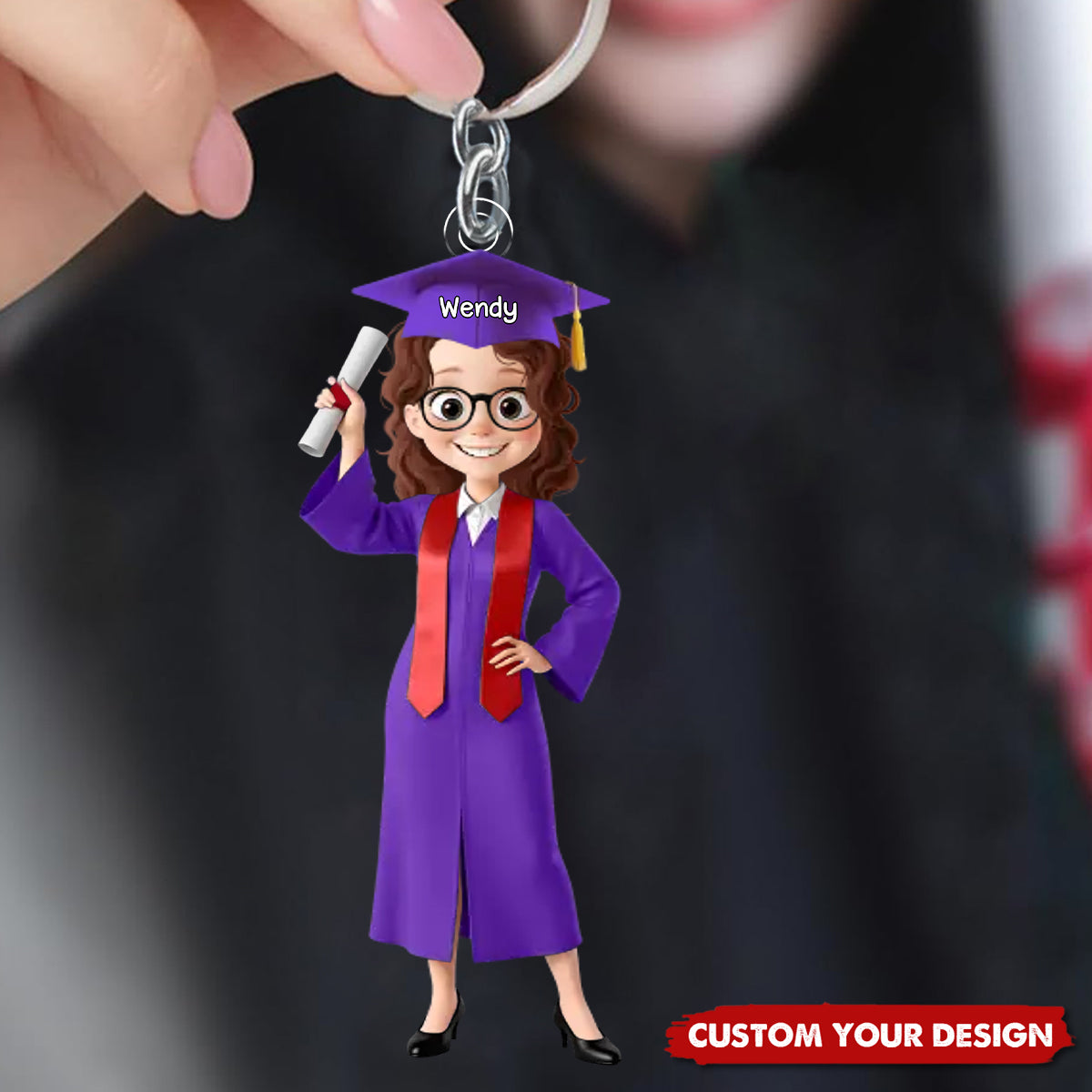 A Journey Completed, A New One Begins - Personalized Graduation Acrylic Keychain