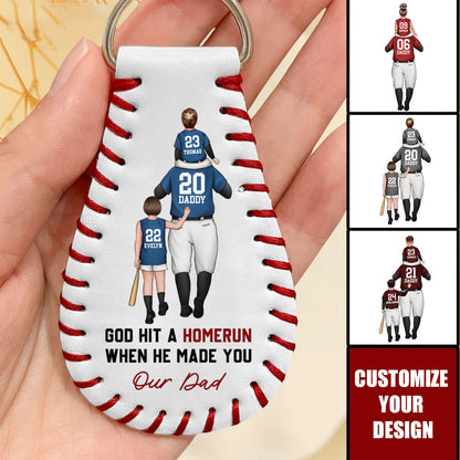Personalized Baseball Keychain personalization view for Dad