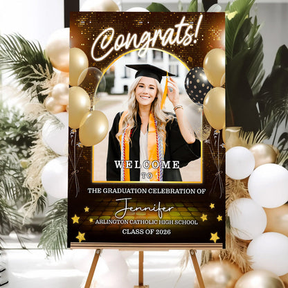 Personalized Graduation Welcome Canvas / Poster - Custom Photo Graduation Gifts