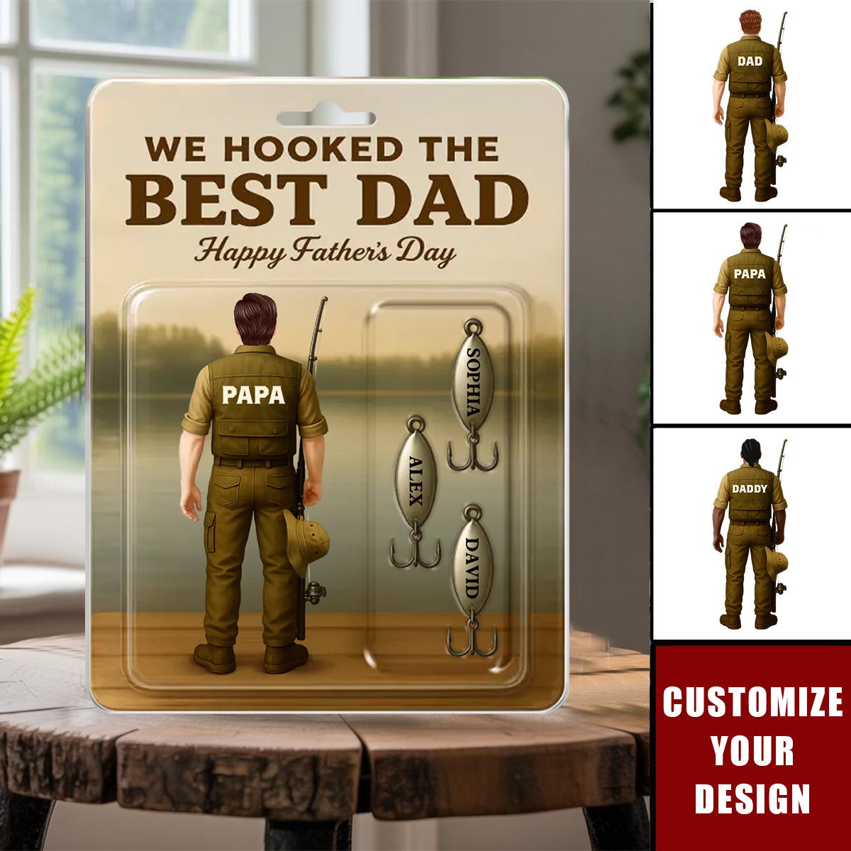 We Hooked The Best Dad - Personalized Custom Family Acrylic Plaque