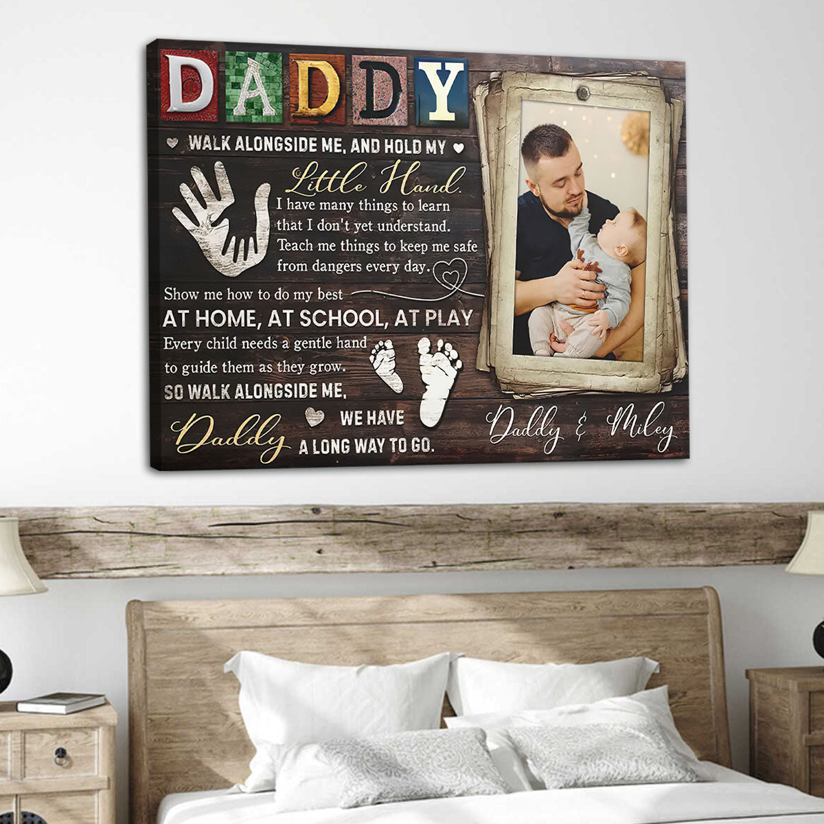Personalized Father's Day Canvas personalization view for Dad