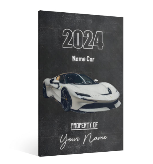 Upload Photo Of Your Car - Personalized Canvas / Poster