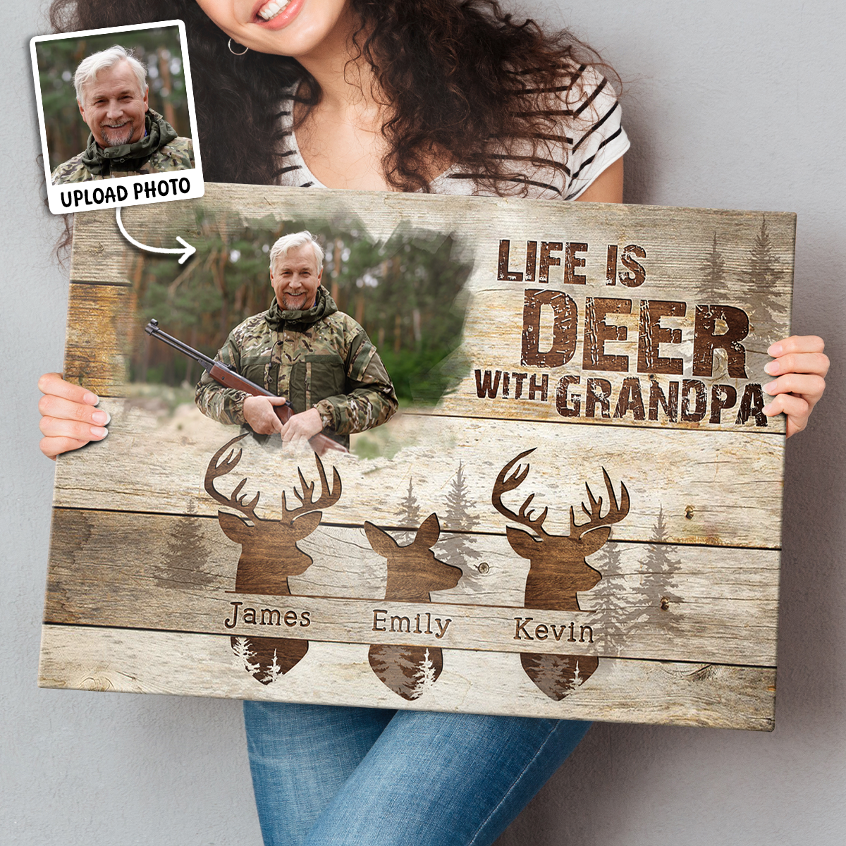 Personalized A Life Is Deer With Canvas / Poster - Custom Best Hunting Gift For Dad
