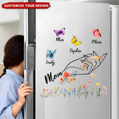 Personalized Kids Name Butterfly Sticker - Custom Gift For Family