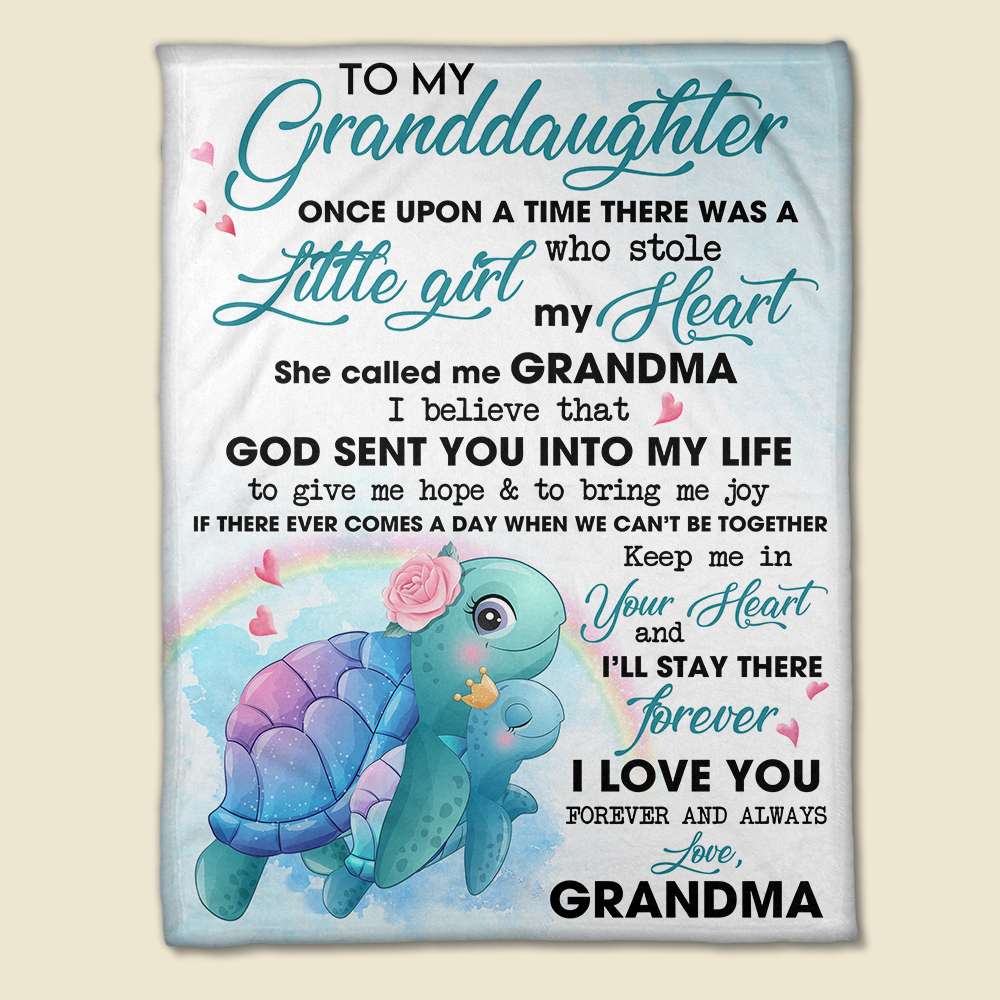 Once Upon a Time: The Grandma & Granddaughter Story  - Personalized with Love Blanket