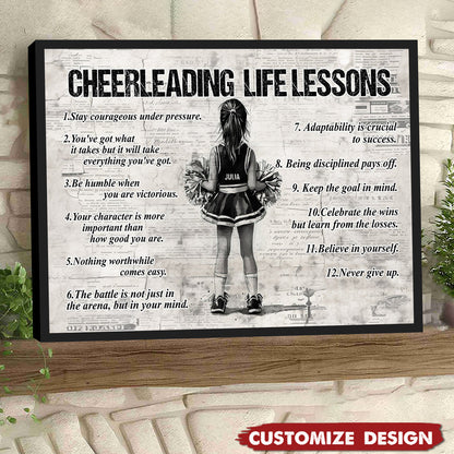 Personalized Cheerleader Poster / Canvas - Gift for Kids & Cheerleading Lovers