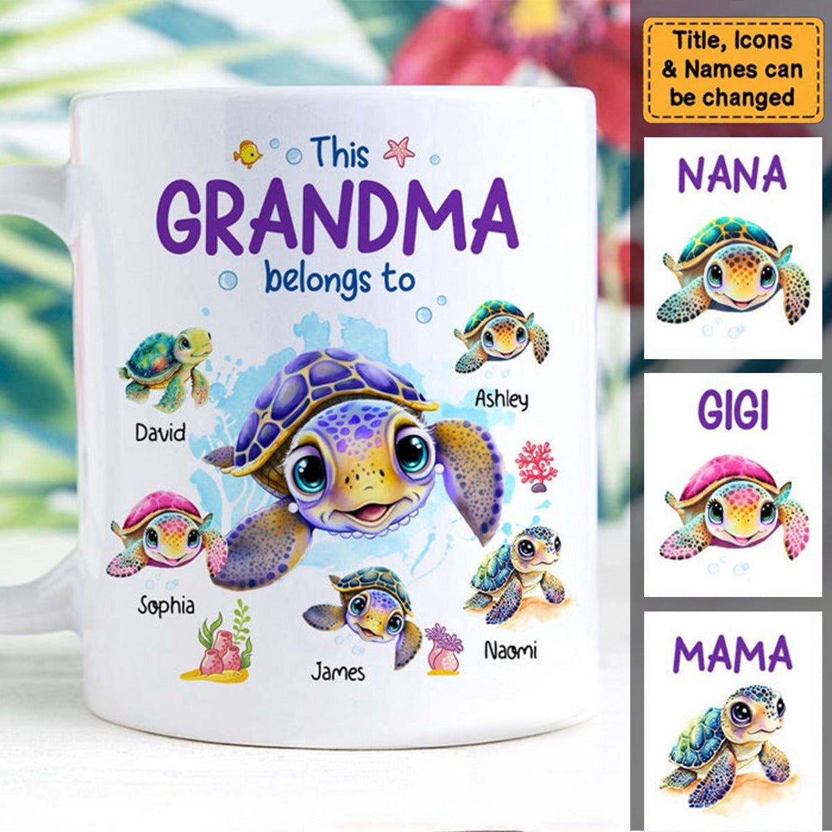 “This Grandma Belongs To” Personalized Mug - Custom Name Gift for Grandma