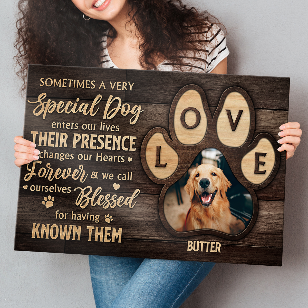 Sometimes A Very Special Dog Enters Your Life - Personalized Customized Pet Lovers Dog Lovers Canvas / Poster