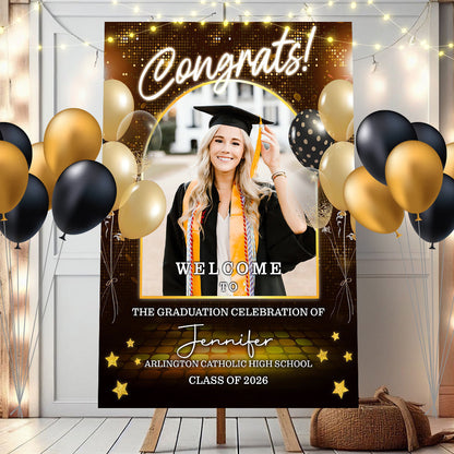 Personalized Graduation Welcome Canvas / Poster - Custom Photo Graduation Gifts