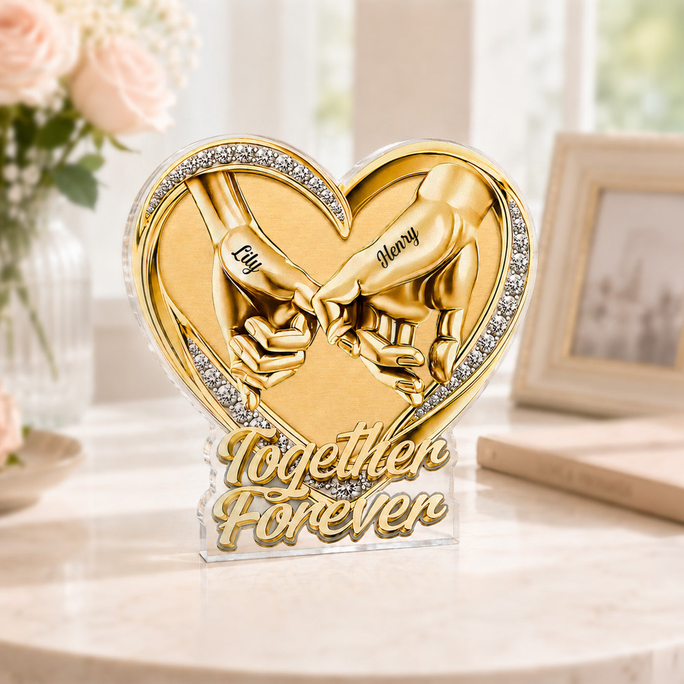 Personalized Couples Acrylic Plaque personalization view for Couples