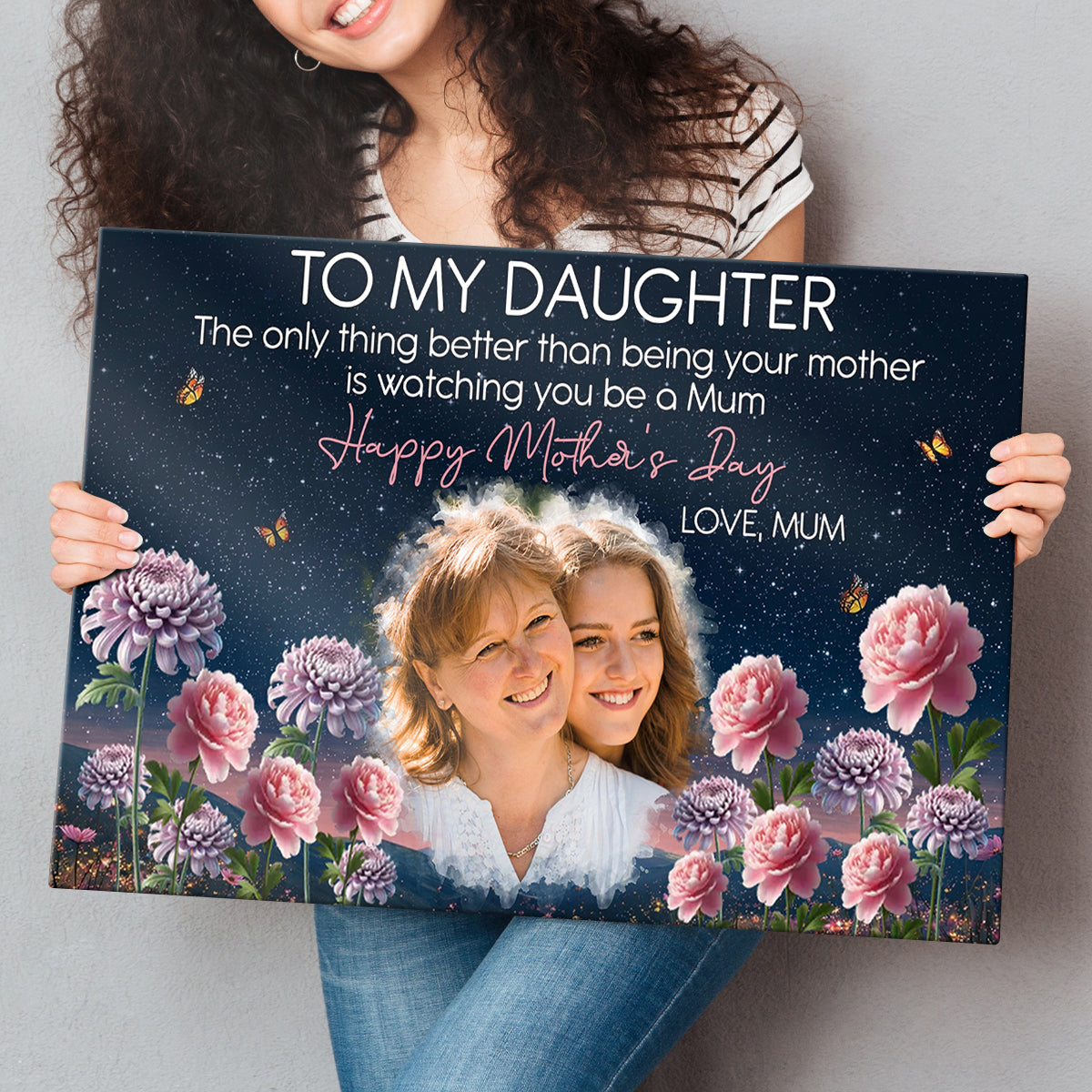 The Only Thing Better Than Being Your Mother - Personalized Custom Photo Canvas / Poster