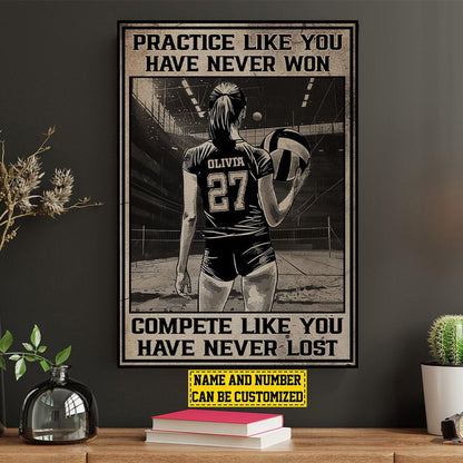 Personalized Volleyball Motivation Poster / Canvas - Gift For Volleyball Lover