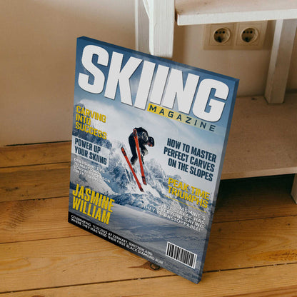 Custom Skiing Magazine Cover personalization view for Son/Grandson