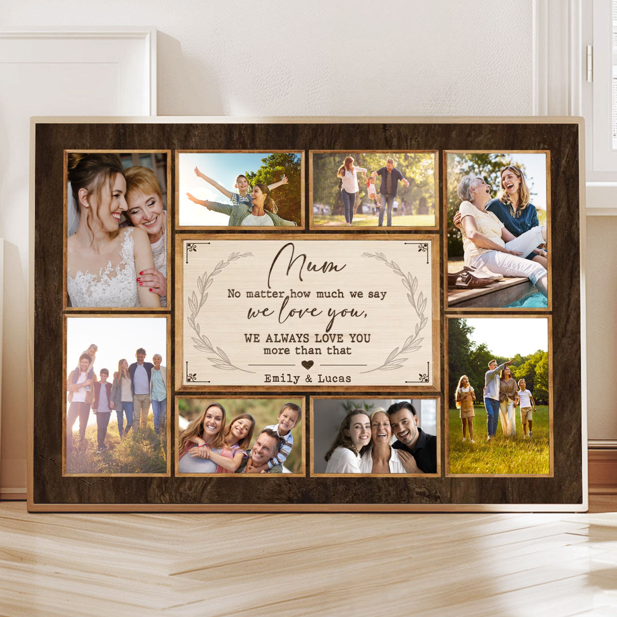 Personalized Mum Photo Collage Canvas / Poster - Thank You Gift For Mum